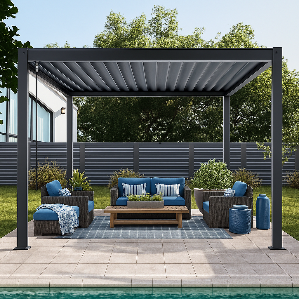 SkyLume Elite Motorized Privacy Pergola